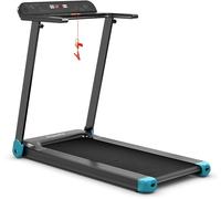 CostwayTapis de Course Electrique Tapis de Fitness Pliable pour Maison avec Application de Contrôle Bleu