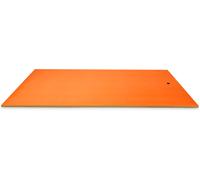 CostwayTapis Flottant de Piscine 355 x 183 CM Matelas Flottant d Eau 4-6 Personnes 3 Couches Mousse XPE Résistant Charge 400 KG Orange