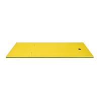 CostwayTapis Flottant en Mousse de Piscine 220 x 90 CM Charge 100 KG avec Oreiller Enroulé et Attache Élastique de 1,52M Jaune