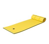 CostwayTapis Flottant en Mousse XPE 3 Couches Sangles Attache Elastique de 150 cm Capacité 60 kg 210x66x3,5cm Jaune + Bleu