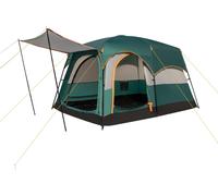 CostwayTente de Camping pour 6 Personnes avec 2 Pièces Tente Double Couchage Double Toit Bâche en Pe Fenêtres en Maille Imperméable avec Sac de Transport Vert