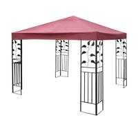 CostwayToile de Tonnelle 300cm x 300cm Toile d'Ombrage en Polyester Pare-soleil avec Attaches Auto-agrippantes Vin Rouge