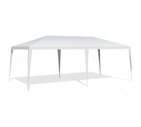 CostwayTonnelle de Jardin Pliant 3 m x 6 m Tente de Réception Dessus Imperméable Recouverte de Tissu PE pour Fêtes Commercial