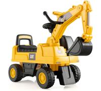 CostwayTracteur pour Enfant Jouet Pelle avec Seau Rotatif Roues Anti-dérapantes Bouton Klaxon Stockage de Siège 25kg 1-3 Ans