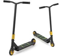 CostwayTrottinette Acrobatique pour 10+ Ans Trottinette pour Acrobatie 2 Roues en PU Large Plateau en Aluminium Trottinette Capacité 100Kg Noir