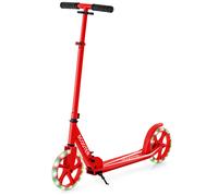 CostwayTrottinette Enfant Pliable avec 2 Roues Clignotantes&Guidon Réglable Trottinette Freestyle avec Plateforme Antidérapante Charge 110kg Rouge