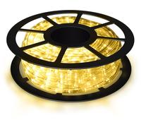 CostwayTube Lumineux LED 30m Cordon Lumineux de 1080 Ampoules Beige 230V Longévité Jusqu'à 15000h pour Intérieur Extérieur