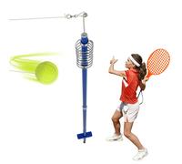 CostwayTwistball Pack de Speed-Ball Mobile Mains Libres Hauteur Réglable 124-139cm avec Balle 2 Raquettes Jeu Familial pour Enfants