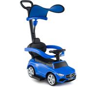 CostwayVoiture à Pousser 3-en-1 Mercedes-Benz sous Licence avec Canopy rRéglable et Barre de Direction pour 18- 36 Mois Charge 25kg Bleu