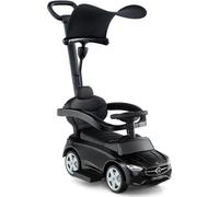CostwayVoiture à Pousser 3-en-1 Mercedes-Benz sous Licence avec Canopy rRéglable et Barre de Direction pour 18- 36 Mois Charge 25kg Noir