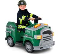 CostwayVoiture à Pousser Pompiers pour Enfants 12v Véhicule de Pompiers avec Pelle et Extincteur Véhicule à Pousser Vert