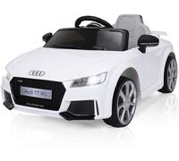 CostwayVoiture Audi TTRS Electrique pour Enfants 12V Max. 5 Km/h Double Porte avec Télécommande 2.4G Blanc