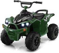 CostwayVoiture Electrique 12 V pour Enfants Quad pour Enfants de 3-8 Ans Vitesse Elevée/Basse Siège Confortable Roues Larges Vert