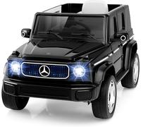 CostwayVoiture Electrique 12V pour Enfants Sous Licence Mercedes-Benz EQG 4 Roues Motrices Télécommande Batterie Amovible Noir