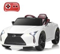 CostwayVoiture Électrique 12v Sous Licence Officielle Lexus pour Enfant Blanc