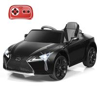 CostwayVoiture Électrique 12v Sous Licence Officielle Lexus pour Enfants Noir