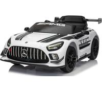 CostwayVoiture pour enfants Mercedes-AMG GT3 sous licence Ride-on-Auto avec télécommande 3 vitesses Blanc