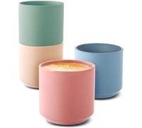 Cosumy Tasse à Café Expresso en Céramique Pastel - 4 Tasses Résistant à la Chaleur - Design minimaliste & Empilable - Parois épaisses - Lavable en Machine - 80 ml