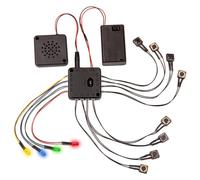 COSVOX, Pack lumière et Son Cosplay. Puce Audio MP3 DIY avec 4 Boutons poussoirs et 4 LED colorées. Mémoire de 8 Mo Ajoutez de la Musique ou des Effets sonores à Votre Costume et Vos Accessoires