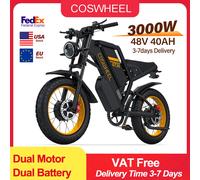 COSWHEEL vélo électrique GT20 PRO 3000W double moteur 48V 40AH vélo électrique 20 pouces gros pneu tout-terrain montagne EBike GT20 MAX 2000W 60V One Motor