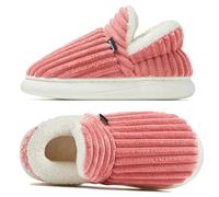Coswind Chaussons Femmes Hiver en Doudou Fermées Chaudes Doublées Douces Antidérapantes Pantoufles Intérieur et Extérieur Rose cerise 290