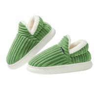 Coswind Chaussons Femmes Hiver en Doudou Fermées Chaudes Doublées Douces Antidérapantes Pantoufles Intérieur et Extérieur Vert herbe 290
