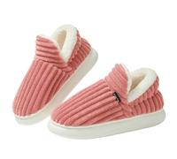 Coswind Chaussons Femmes Hiver en Doudou Fermées Chaudes Doublées Douces Antidérapantes Pantoufles Intérieur et Extérieur Rose pêche 260