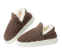 Coswind Chaussons Femmes Hiver en Doudou Fermées Chaudes Doublées Douces Antidérapantes Pantoufles Intérieur et Extérieur Marron1 260