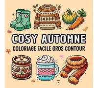 Cosy Automne: Coloriage facile gros contours