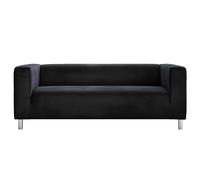 Cosy Burrows Housse de canapé 2 Places Klippan Velvet │ Housse de canapé sur Mesure │ Lavable et Douce, adaptée aux Animaux, pour canapé 2 Places IKEA KLIPPAN 180 cm de Large (Noir)