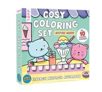 Cosy Coloring "Cotton Candy" Ausmalset - Einfach niedlich ausmalen: Ausmalbuch mit supersüßen Ausmalmotiven und 10 Alkoholmarkern