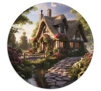 Cosy Cottage 1000 Pièces Puzzle Rond Jouets Bricolage Puzzle Circulaire Impossible Classiques 1000pcs (67.5x67.5cm)