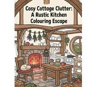 Cosy Cottage Clutter: A Rustic kitchen Colouring Escape