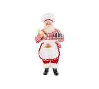 Cosy Home Père Noël Cookie en Textile, Rouge/Blanc, 13X9Xh28Cm, Multicouleur
