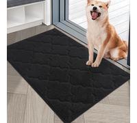 COSY HOMEER Paillasson Interieur Entree Antidérapant, 50 x 80 cm Tapis Entree, Tapis d'Entrée Intérieur Absorbant, Lavable en Machine, Anti-Salissures, Noir