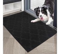 COSY HOMEER Paillasson Interieur Entree Antidérapant, 60 x 90 cm Tapis Entree, Tapis d'Entrée Intérieur Absorbant, Lavable en Machine, Anti-Salissures, Noir