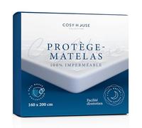 Cosy House Collection Protège-Matelas - Mélange de Rayonne à Base de Bambou - Essentiels de Chambre à Coucher - Confort Ultra-Doux, Frais et Silencieux - Style Drap-Housse
