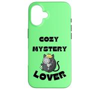 Cosy Mystery Lover, Chat Mignon, mystère de Meurtre Douillet Coque pour iPhone 16
