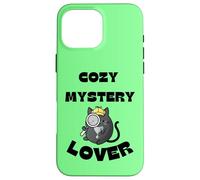 Cosy Mystery Lover, Chat Mignon, mystère de Meurtre Douillet Coque pour iPhone 16 Pro Max