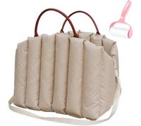 Cosy Pet Seat Travel Bed with Ergonomic Handle, Portable Washable Car Carrier Bed for Small Dogs Cats, Soft Comfortable Foldable Dog Car Seat