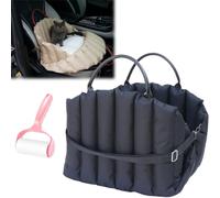 Cosy Pet Seat Travel Bed with Ergonomic Handle, Portable Washable Car Carrier Bed for Small Dogs Cats, Soft Comfortable Foldable Dog Car Seat