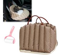 Cosy Pet Seat Travel Bed with Ergonomic Handle, Portable Washable Car Carrier Bed for Small Dogs Cats, Soft Comfortable Foldable Dog Car Seat