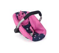 Cosy Poupee jusqu'a 50 cm, Papillons Rose - Siege Auto, Porte Poupon Voyage, transat - avec Ceinture - Set Jouet Fille et Carte