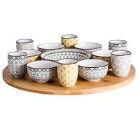 Cosy & Trendy-5588014-13 pièces assortis Delirio+1 plateau tournant, diamètre 40 cm, White-417