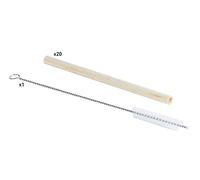 Cosy & Trendy 7910986 Lot de 20 pailles Eco+ 1 Brosse- Bambou-D 0,8XH15CM