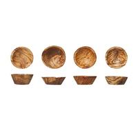 Cosy & Trendy 8047507 Lot de 4 coupelles ORGANIC- Bois d'Olivier- D5.5-7.5CM, Brun