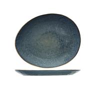 Cosy & Trendy Assiette ovale à dessert AICHA Bleu-19,5X16,5Cm-Lot de 6