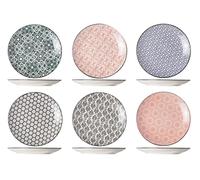 Cosy & Trendy Assiette Plate Délirio 6 Assortis-D23.5 Cm-Lot de 6