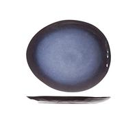 Cosy & Trendy Assiette Plate Ovale Saphire Bleu-27,5 X 23 Cm-Lot de 4