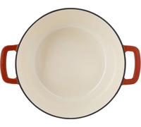 Cocotte avec couvercle - - FONTESTIC - Fonte émaillée- Ø28 cm - 6,15 L - Tous feux dont induction - Rouille